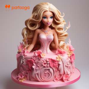 Barbie cake for a kid's birthday party. 
