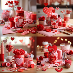 Craft ideas for a Valentine's Day themed birthday party. 
