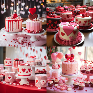 Valentine's day themed birthday cake ideas for a kid's birthday party. 