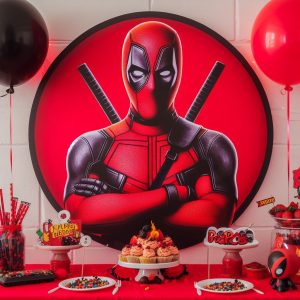 Deadpool birthday party decorations