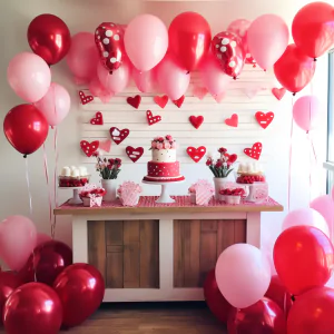 Valentine's day themed party decorations