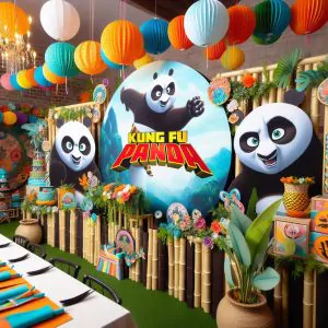 Kung Fu Panda decorations for a kid's birthday party.