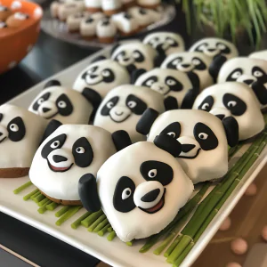 kung fu panda themed cookies for a kids birthday party. 