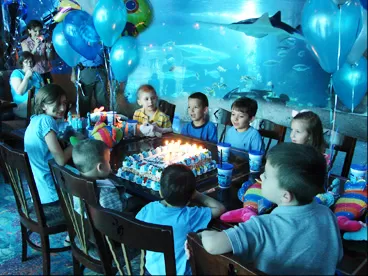 Aquarium Restaurant is a great place to host a birthday party for kids.